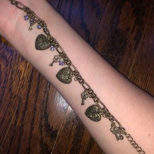 Claire’s y2k faux gold charm bracelet